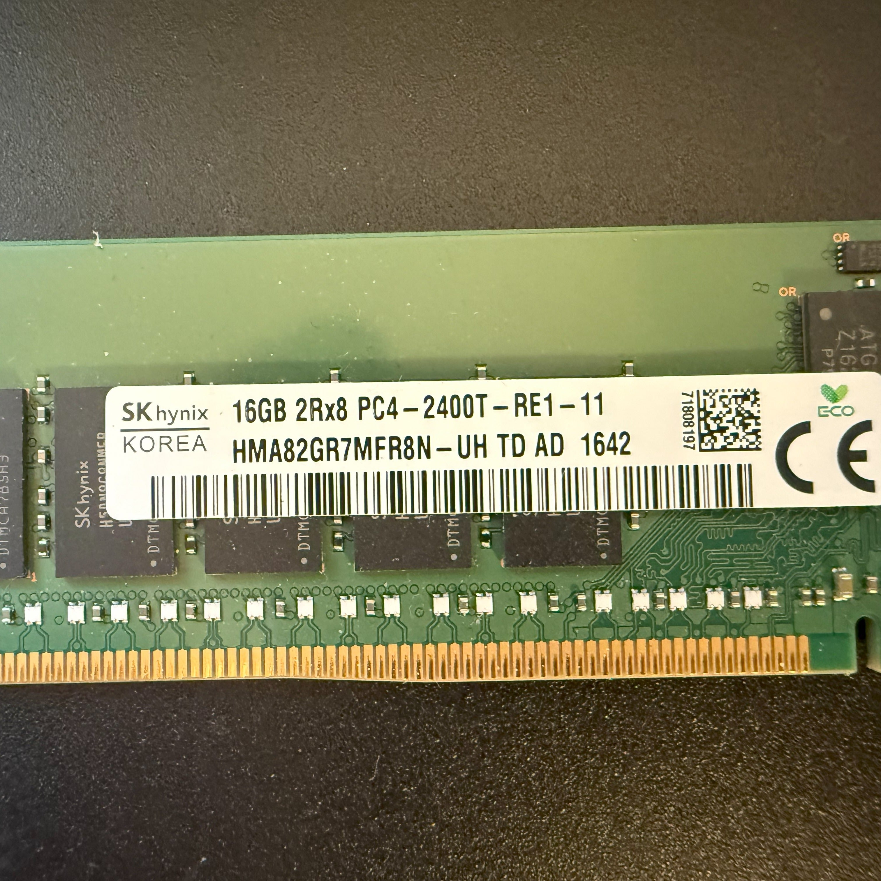 SK Hynix 16GB DDR4 2Rx8 PC4-2400T RDIMM ECC