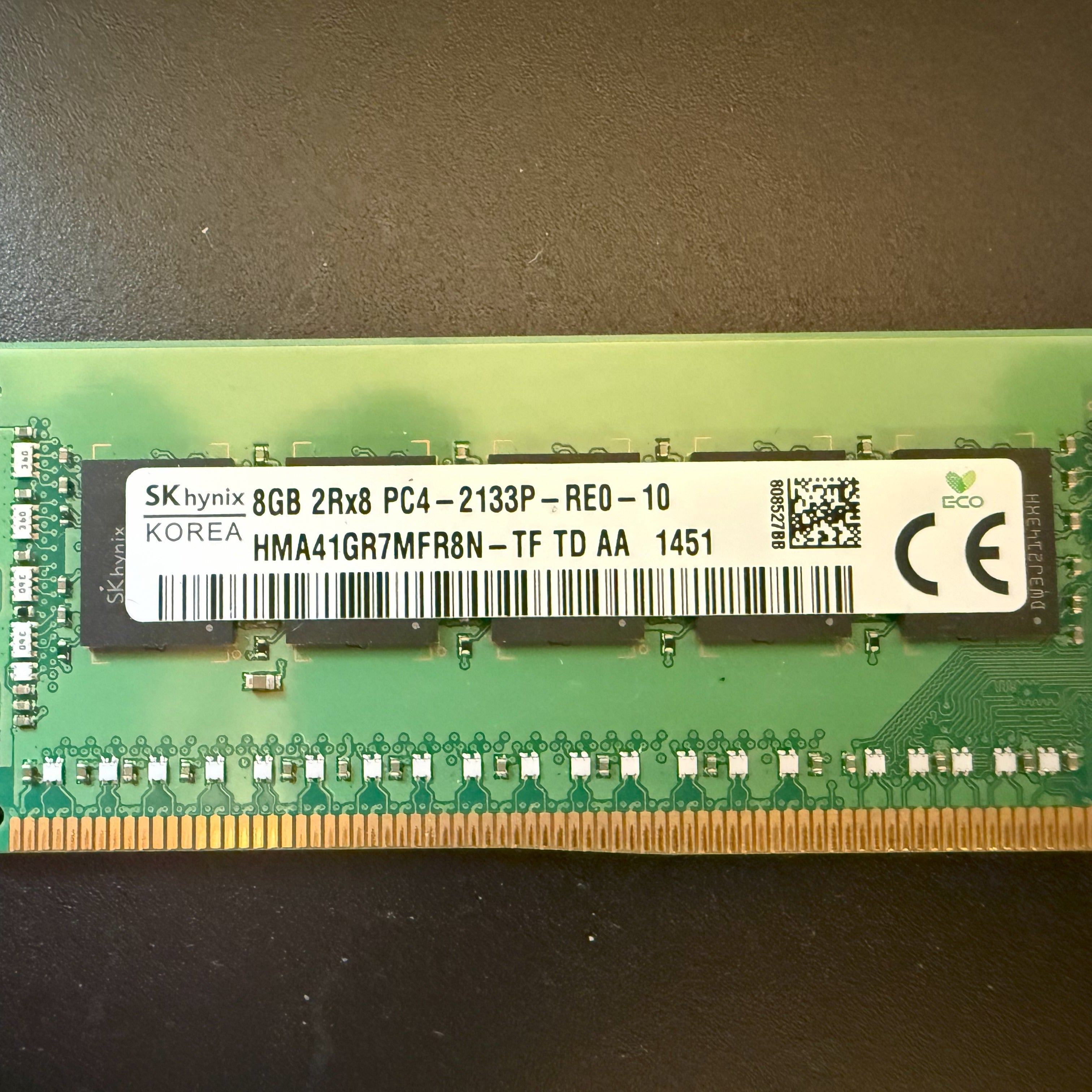 SK Hynix 8GB DDR4 2Rx8 PC4-2133P RDIMM ECC