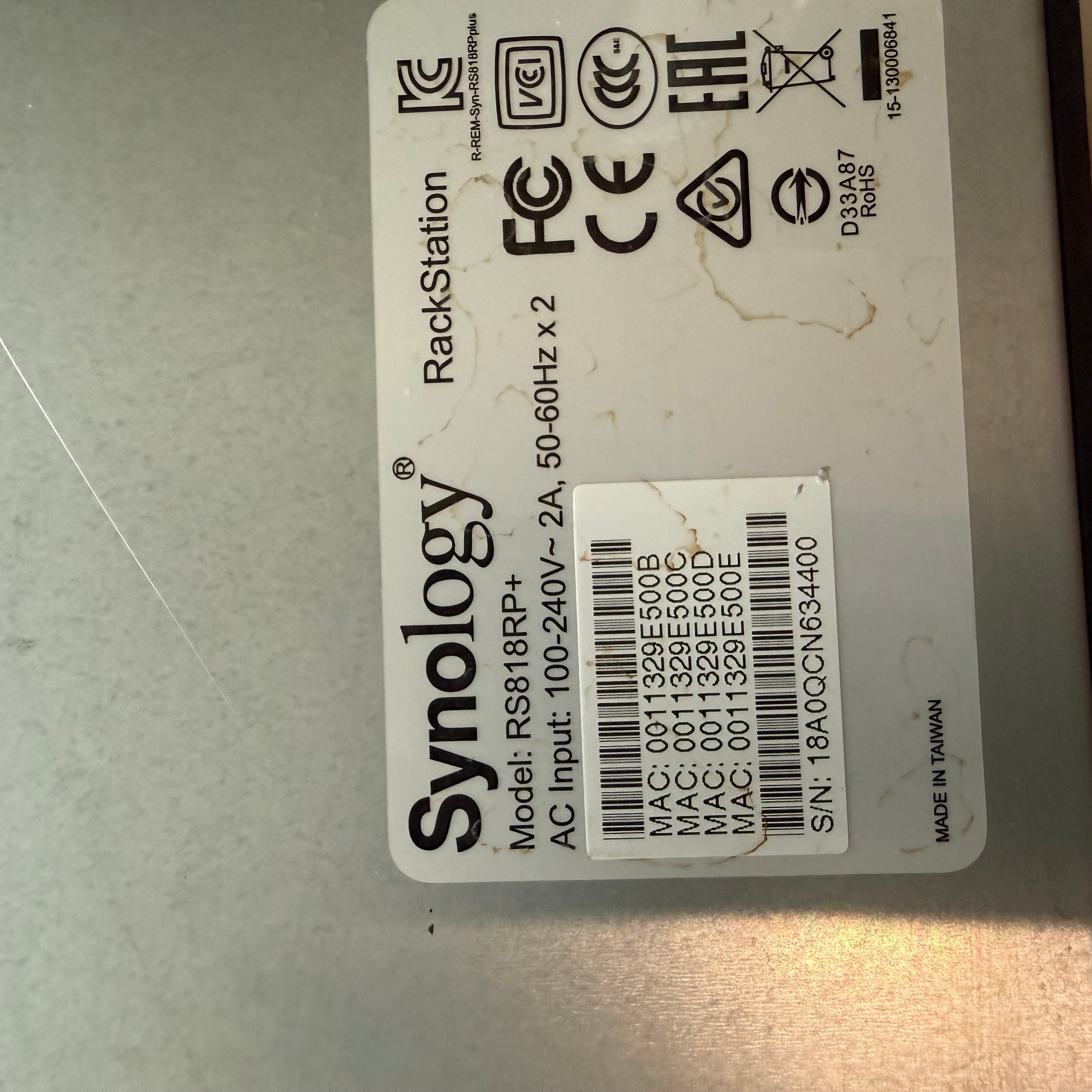 Synology RS818RP+ | 8GB RAM | 4 × 8TB IronWolf Pro | 32TB