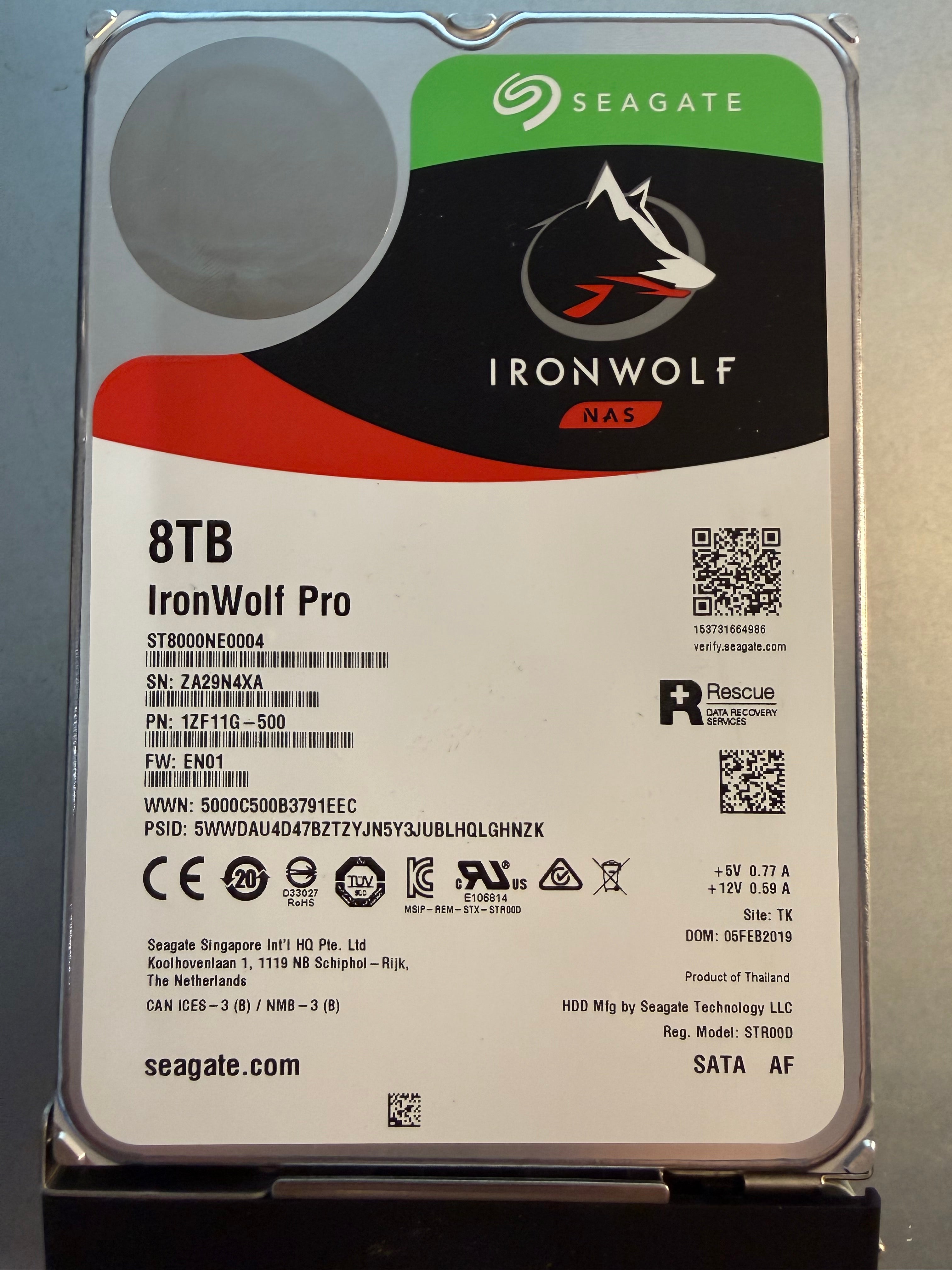 Synology RS818RP+ | 8GB RAM | 4 × 8TB IronWolf Pro | 32TB