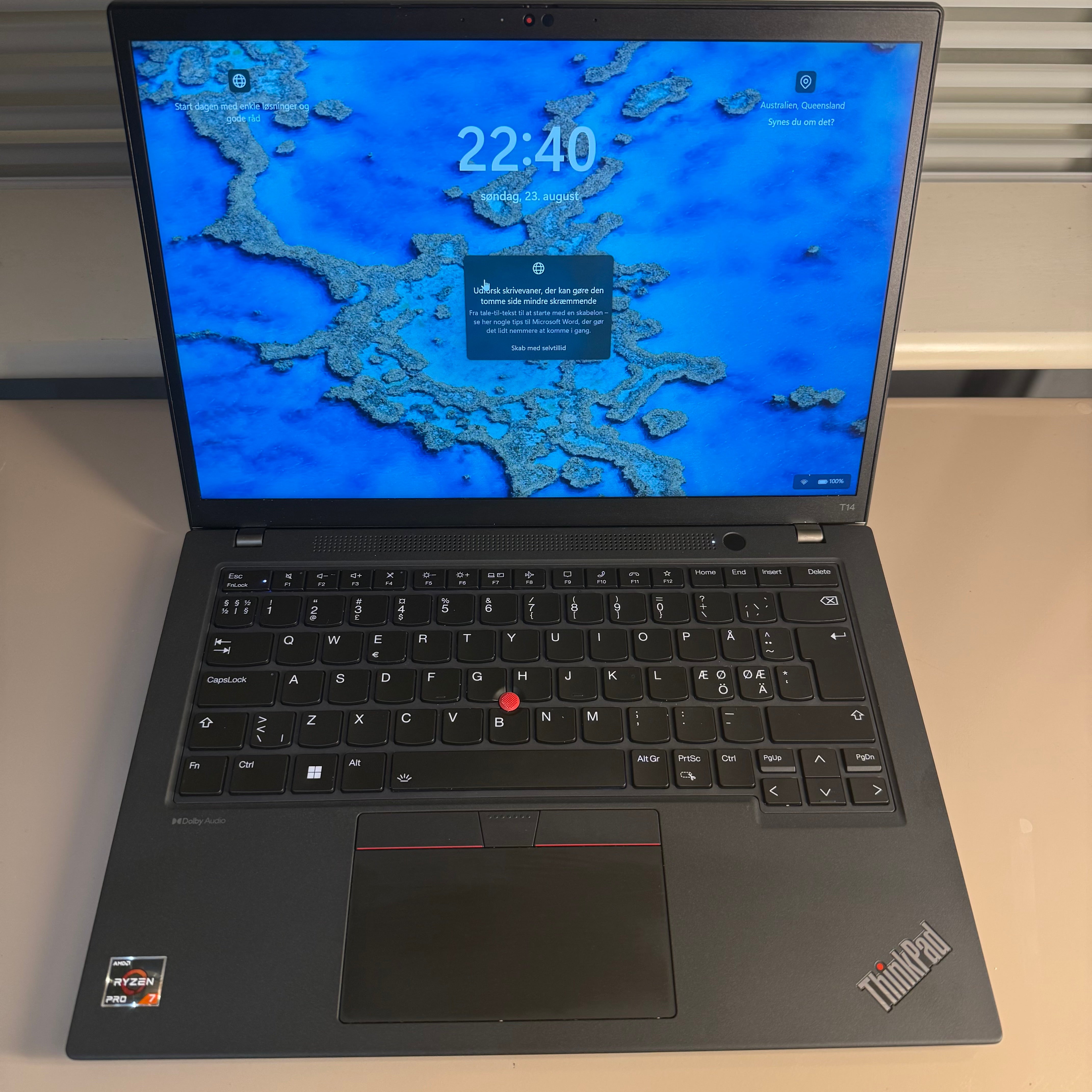 Lenovo ThinkPad T14 Gen 4 | Ryzen 7 PRO 7840U | 16GB | 512GB