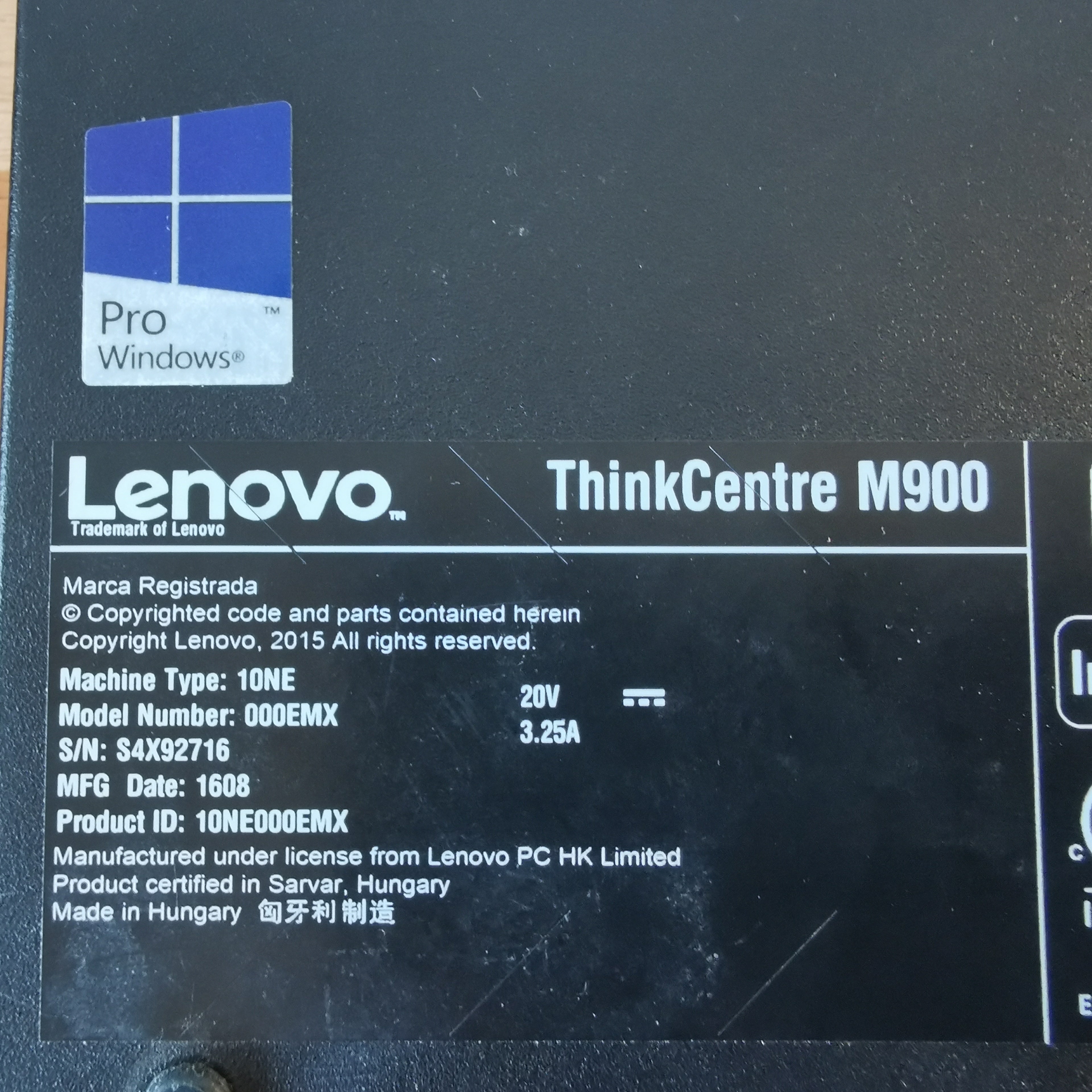 Lenovo ThinkCentre M900 | i5-6500T | 16GB | 256GB SSD